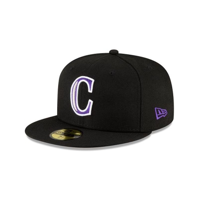Colorado Rockies Gorra | New Era MLB Ligature 59fifty Fitted Cap Mexico - Negros